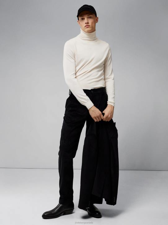 Lyd Merino Turtleneck Sweater Cloud White Men J.Lindeberg Clothing 66XF2317 - Image 2