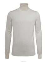 Lyd Merino Turtleneck Sweater Cloud White Men J.Lindeberg Clothing 66XF2317 - Image 4