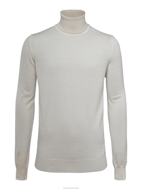 Lyd Merino Turtleneck Sweater Cloud White Men J.Lindeberg Clothing 66XF2317 - Image 4