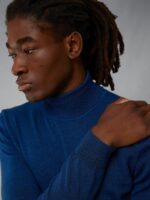 Lyd Merino Turtleneck Sweater Nautical Blue Mouline Men J.Lindeberg Clothing 66XF2318 - Image 3