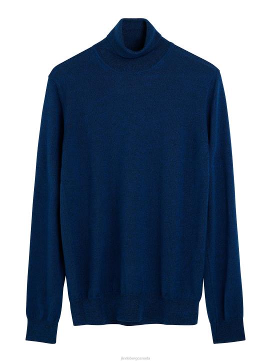 Lyd Merino Turtleneck Sweater Nautical Blue Mouline Men J.Lindeberg Clothing 66XF2318 - Image 4