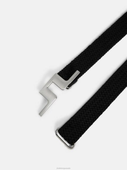 Lykke Braided Belt Black Women J.Lindeberg Accessory 66XF1993