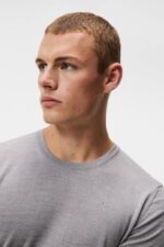 Lyle Light Merino Sweater Light Grey Melange Men J.Lindeberg Clothing 66XF1056 - Image 3