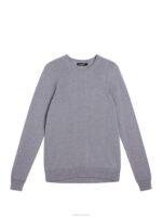 Lyle Light Merino Sweater Light Grey Melange Men J.Lindeberg Clothing 66XF1056 - Image 4