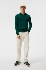 Lyle Light Merino Sweater Rain Forest Men J.Lindeberg Clothing 66XF1057 - Image 2