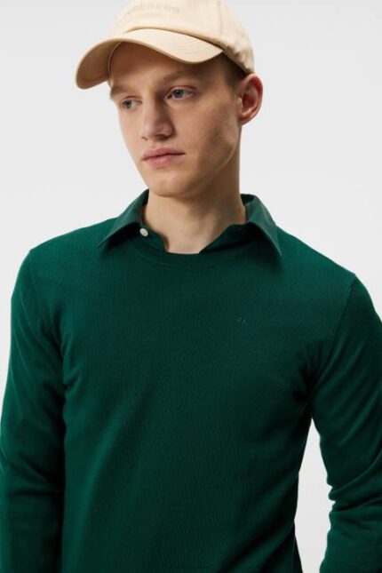 Lyle Light Merino Sweater Rain Forest Men J.Lindeberg Clothing 66XF1057