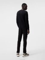 Lyle Merino Crew Neck Sweater Black Men J.Lindeberg Clothing 66XF988