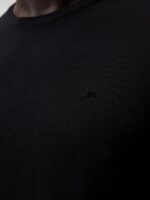 Lyle Merino Crew Neck Sweater Black Men J.Lindeberg Clothing 66XF988 - Image 4
