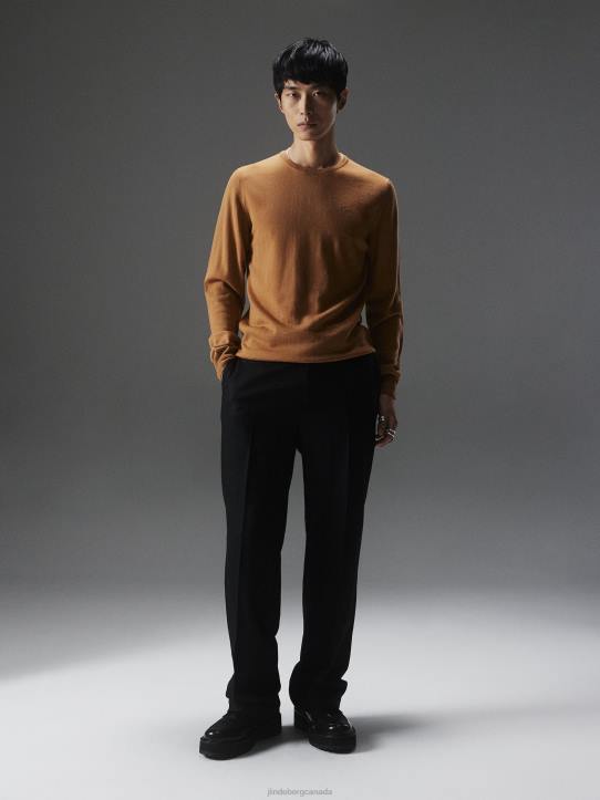 Lyle Merino Crew Neck Sweater Chipmunk Men J.Lindeberg Clothing 66XF2287 - Image 2