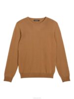 Lyle Merino Crew Neck Sweater Chipmunk Men J.Lindeberg Clothing 66XF2287 - Image 4