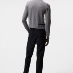 Lyle Merino Crew Neck Sweater Grey Melange Men J.Lindeberg Clothing 66XF986