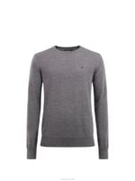 Lyle Merino Crew Neck Sweater Grey Melange Men J.Lindeberg Clothing 66XF986 - Image 5