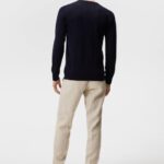 Lyle Merino Crew Neck Sweater Navy Men J.Lindeberg Clothing 66XF987