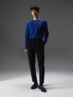 Lyle Merino Crew Neck Sweater Navy Peony Men J.Lindeberg Clothing 66XF2286 - Image 2