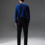 Lyle Merino Crew Neck Sweater Navy Peony Men J.Lindeberg Clothing 66XF2286