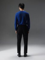 Lyle Merino Crew Neck Sweater Navy Peony Men J.Lindeberg Clothing 66XF2286
