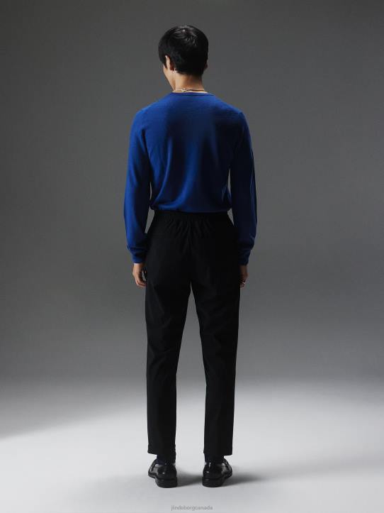 Lyle Merino Crew Neck Sweater Navy Peony Men J.Lindeberg Clothing 66XF2286 - Image 1