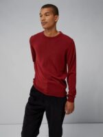 Lyle Merino Sweater Fired Brick Men J.Lindeberg Clothing 66XF2320