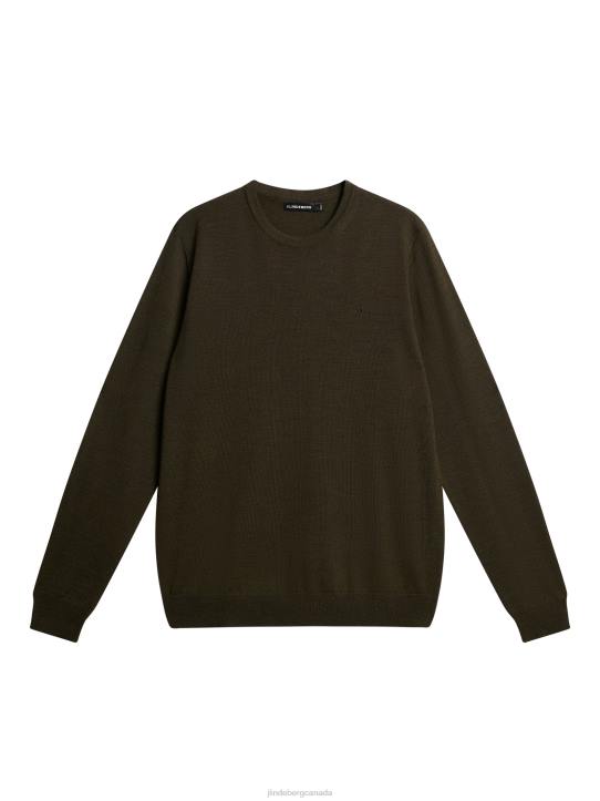 Lyle Merino Sweater Forest Green Men J.Lindeberg Clothing 66XF1015 - Image 5