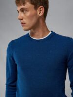 Lyle Merino Sweater Nautical Blue Mouline Men J.Lindeberg Clothing 66XF2323 - Image 4