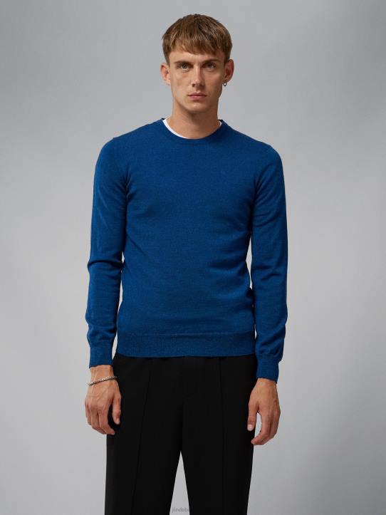 Lyle Merino Sweater Nautical Blue Mouline Men J.Lindeberg Clothing 66XF2323 - Image 1