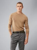 Lyle Merino Sweater Tiger Brown Men J.Lindeberg Clothing 66XF2324