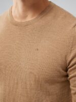 Lyle Merino Sweater Tiger Brown Men J.Lindeberg Clothing 66XF2324 - Image 4