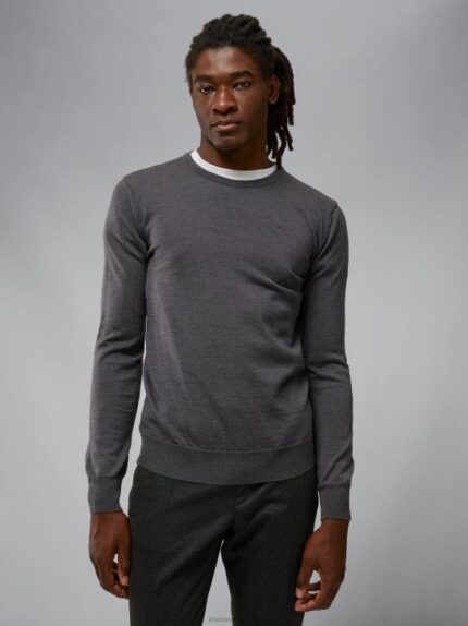 Lyle Merino Sweater Volcanic Ash Men J.Lindeberg Clothing 66XF2322