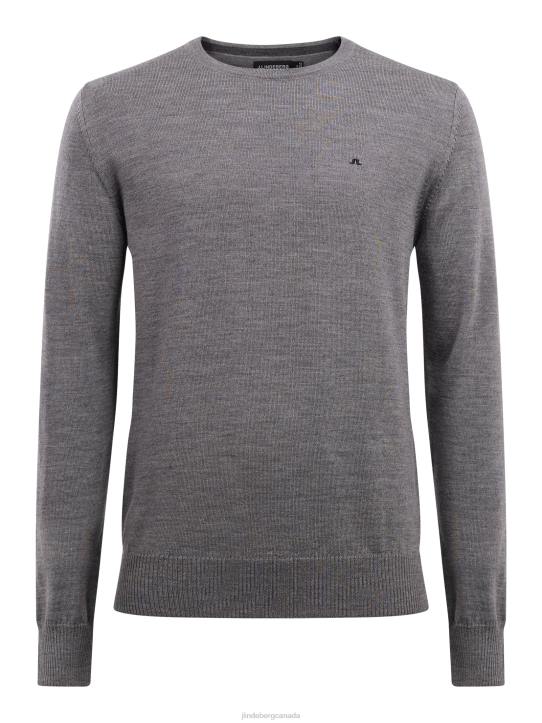 Lyle True Merino Sweater Grey Melange Men J.Lindeberg Clothing 66XF1081 - Image 3