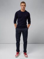Lyle True Merino Sweater Navy Men J.Lindeberg Clothing 66XF1083 - Image 2