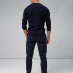 Lyle True Merino Sweater Navy Men J.Lindeberg Clothing 66XF1083