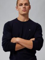 Lyle True Merino Sweater Navy Men J.Lindeberg Clothing 66XF1083 - Image 3