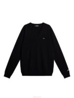 Lymann Knitted Sweater Black Men J.Lindeberg Clothing 66XF557 - Image 5
