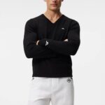 Lymann Knitted Sweater Black Men J.Lindeberg Clothing 66XF651
