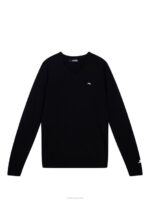 Lymann Knitted Sweater Black Men J.Lindeberg Clothing 66XF651 - Image 5