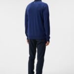 Lymann Knitted Sweater Estate Blue Men J.Lindeberg Clothing 66XF554
