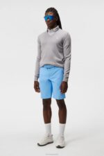 Lymann Knitted Sweater Grey Melange Men J.Lindeberg Clothing 66XF556 - Image 2