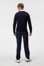 Lymann Knitted Sweater Navy Men J.Lindeberg Clothing 66XF555