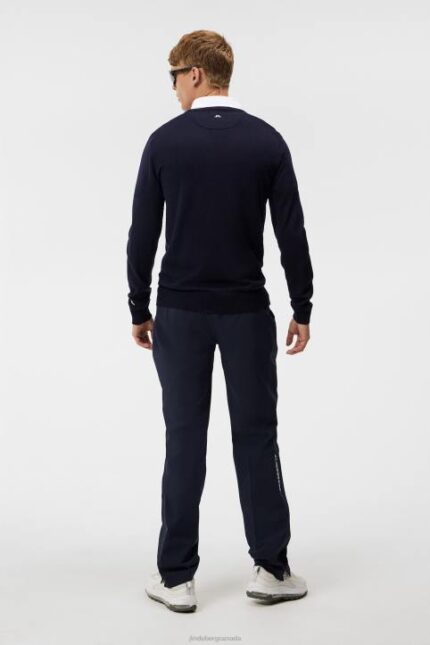 Lymann Knitted Sweater Navy Men J.Lindeberg Clothing 66XF555
