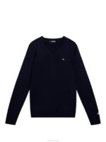 Lymann Knitted Sweater Navy Men J.Lindeberg Clothing 66XF650 - Image 5