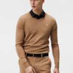 Lymann Knitted Sweater Tiger Brown Men J.Lindeberg Clothing 66XF652