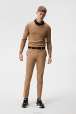 Lymann Knitted Sweater Tiger Brown Men J.Lindeberg Clothing 66XF652 - Image 3