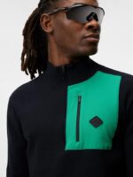 Marc Knitted Sweater Black Men J.Lindeberg Clothing 66XF597 - Image 3