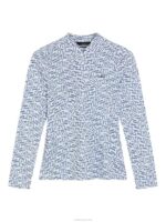 Marilyn Half Zip Mid Layer White Bridge Swirl Women J.Lindeberg Clothing 66XF1875 - Image 4