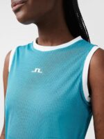Marion Mesh Top Enamel Blue Women J.Lindeberg Clothing 66XF2597 - Image 3
