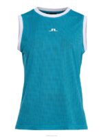 Marion Mesh Top Enamel Blue Women J.Lindeberg Clothing 66XF2597 - Image 4