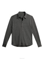 Marlon Jersey Slim Shirt Mid Grey Melange Men J.Lindeberg Clothing 66XF1155 - Image 6