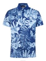 Martin Print Polo Hibiscus Blue Men J.Lindeberg Clothing 66XF338 - Image 5