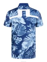 Martin Print Polo Hibiscus Blue Men J.Lindeberg Clothing 66XF338 - Image 6