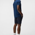 Mat Jacquard Polo Navy Men J.Lindeberg Clothing 66XF227